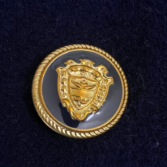 Vintage Mackintosh Double-Breasted 100% Wool Peacoat Navy Blue Women's Size 10 - Picture 8 of 12